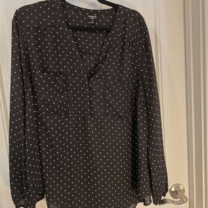 Torrid Black Polka Dot Women's Top
